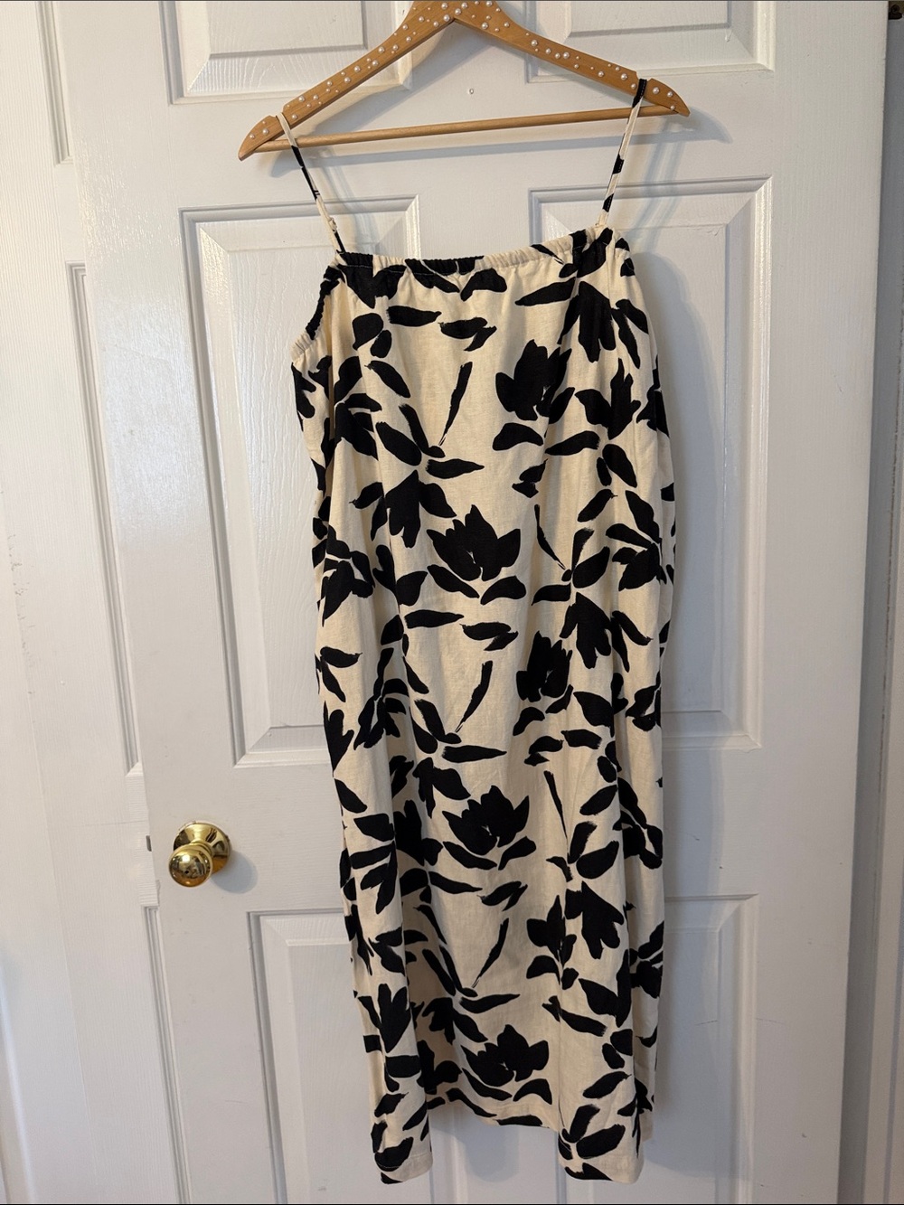 a new day Black and Cream Floral Maxi Dress
